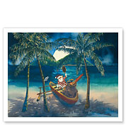 Santa in Outrigger Canoe - Fine Art Prints & Posters