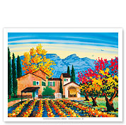 Chateau - Provence, France - French Villa, Vineyards - Fine Art Prints & Posters