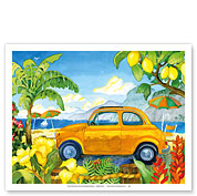 Little Cinquecento - Fiat Auto - Tropical Beach Paradise - Hawaii - Hawaiian Islands - Fine Art Prints & Posters