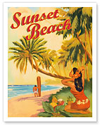 Sunset Beach Hawaii - Oahu North Shore - Surfer - Fine Art Prints & Posters