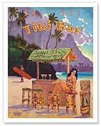 Tiki Bar - Bali Hai, Makana Mountain - Kauai Hawaii - Fine Art Prints & Posters
