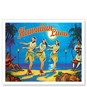 Hawaiian Luau - Hawaii Hula Dancers - Fine Art Prints & Posters