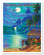 Touring Hawaii - InterIsland Airways - Fine Art Prints & Posters