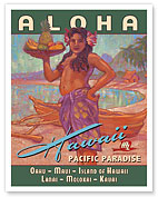Aloha Hawaii - Pacific Paradise - Hawaiian Airways - Fine Art Prints & Posters