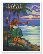 Hawaii - Isles of Enchantment - Travel with Oceanic Steamship Company - Fine Art Prints & Posters