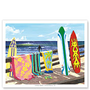 Warm Weather - Surfboard Art - Fine Art Prints & Posters