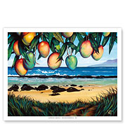 Mango Fruit - Hawaiian Paradise Ocean View - Fine Art Prints & Posters