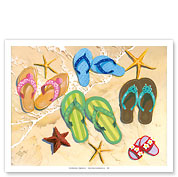 Flip Flop Family - Fine Art Prints & Posters