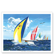 Final Dash - Sail Boats Racing - Fine Art Prints & Posters