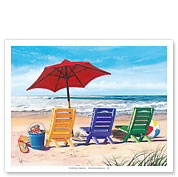 Beachy Keen - Beach Chair View - Fine Art Prints & Posters