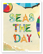 Seas the Day - Beach Sand Art - Fine Art Prints & Posters