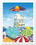 Above the Crowd - Beach Umbrellas - Fine Art Prints & Posters