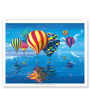 Come Sail Away - Hot Air Balloons over the Ocean - Fine Art Prints & Posters