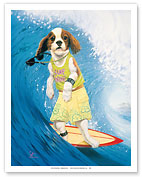 Surf Dawg - Surf Dogs - Fine Art Prints & Posters