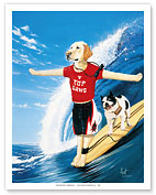 Top Dawg - Surf Dogs - Fine Art Prints & Posters