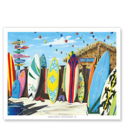 Surf Shack - Surfboard Art - Fine Art Prints & Posters