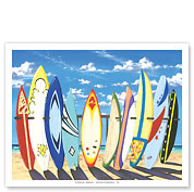 Group Hug - Surfboard Art - Fine Art Prints & Posters