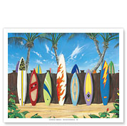 Back to Back Champions - Surfboards Art - Fine Art Prints & Posters