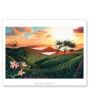 Enchanted Isle - Hawaiian Paradise Sunset View - Fine Art Prints & Posters