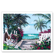 Pathway Paradise - Hawaiian Ocean View - Fine Art Prints & Posters