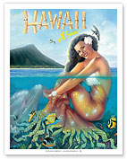 Hawaiian Mermaid - Aloha from Hawaii - Fine Art Prints & Posters