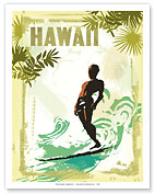 Hawaii - Surfer On Wave - Soul Arch - Fine Art Prints & Posters