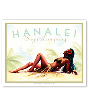 Hanalei Sugar Company - Kauai, Hawaii - Hula Girl - Fine Art Prints & Posters