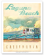 Laguna Beach, California - Lifeguard Tower - Fine Art Prints & Posters