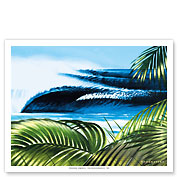 Pipeline with Palms - North Shore Hawaii - Fine Art Prints & Posters