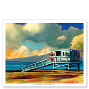 Lifeguard Tower at Sunset - Fine Art Prints & Posters