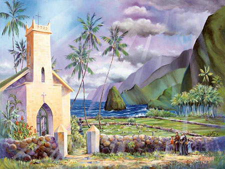 Father Damien's Church - Limited Edition Giclee Art Prints