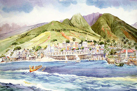 Lahaina Panorama - Limited Edition Giclee Art Prints