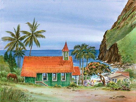 Beneath the Palms - Limited Edition Giclee Art Prints