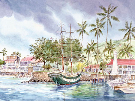 Lahaina Harbor - Limited Edition Giclee Art Prints