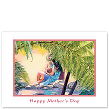 Mother and Child - Hawaiian Collectors Edition Greeting Cards - Mother's Day Card