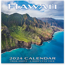 Hawaii From Above - A Bird’s Eye View - 2024 Deluxe Hawaiian Wall Calendar