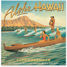 Aloha Hawaii - 2024 Deluxe Hawaiian Wall Calendar
