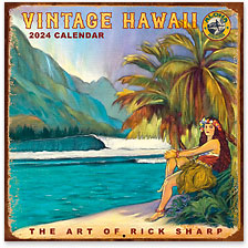 Vintage Hawaii - 2024 Deluxe Hawaiian Wall Calendar