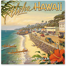 Aloha Hawaii - 2025 Deluxe Hawaiian Wall Calendar