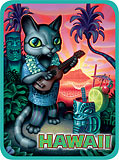 Tiki Cat - Hawaii Decal