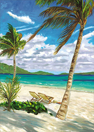 Paradise For Two - Personalized Greeting Card