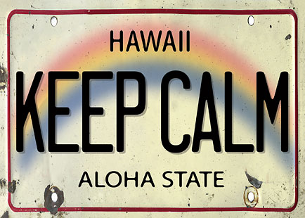 Keep Calm License Plate - Personalized Greeting Card