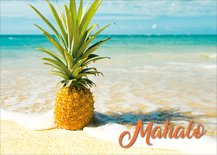 Pineapple Beach - Personalized Greeting Card