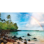 Rainbow Beach - Hawaiian Everyday Blank Greeting Card