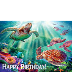 Turtle Voyage - Hawaiian Happy Birthday Greeting Card