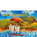 Ka Nani O Ke Akua - Hawaiian Happy Birthday Greeting Card