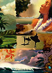 Collage - Hawaiian Happy Birthday Greeting Card