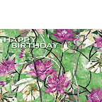 Water Lilies - Hawaiian Happy Birthday Greeting Card