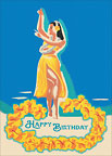 Aloha Birthday Greeting - Hawaiian Happy Birthday Greeting Card