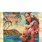 Hawaiian Luau - Hawaiian Happy Birthday Greeting Card